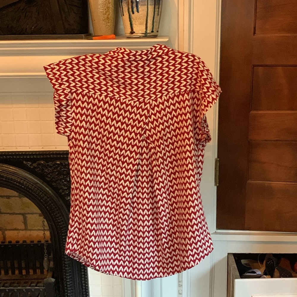 Ha ha Girlfriend button down cap sleeve top. Never worn. Retail 78 - Picture 5 of 5